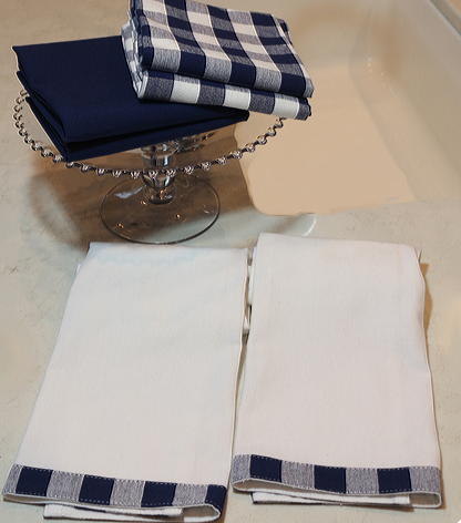 AAB Vintage Cowboy Navy Gingham Dishtowel