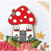 Bev McCullough Woodland Mushroom House Needle Minder