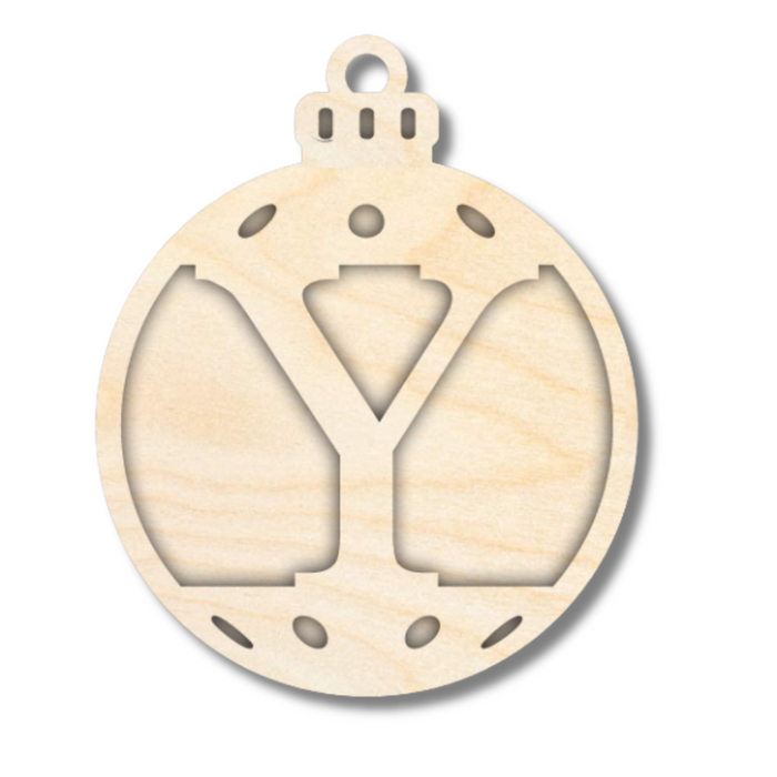Unfinished Wood Layered Letter Christmas Ornaments | A-Z | 2 Piece | 5" Tall | 1/8" Wood | Wood Craft DIY